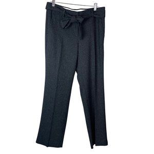 Loft Marisa Trouser Pants Gray Size 8 New Belted Belt Work Career